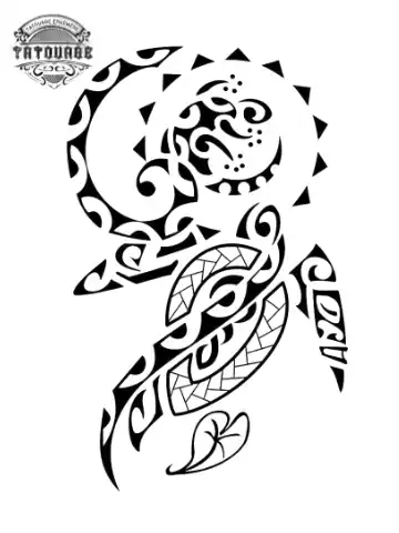 tatouage ephemere tortue polynesien Tatouage éphémère tortue polynésien