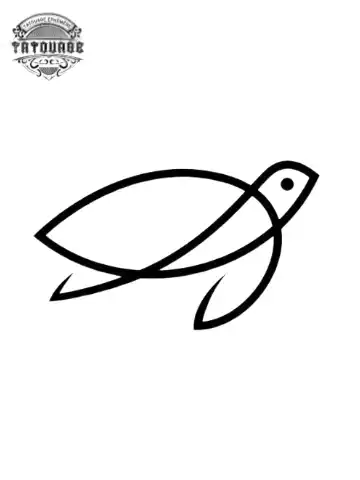 tatouage ephemere tortue simple Tatouage éphémère tortue simple