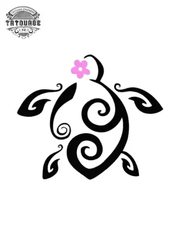 tatouage ephemere tortue tribal femme Tatouage éphémère tortue tribal femme