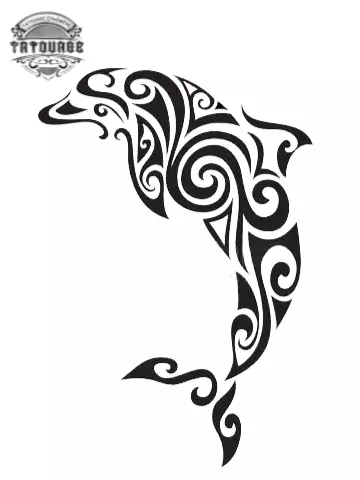 tatouage ephemere tribal dauphin Tatouage éphémère tribal dauphin