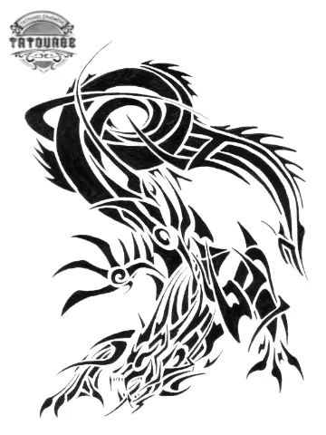 Tatouage éphémère tribal dessin