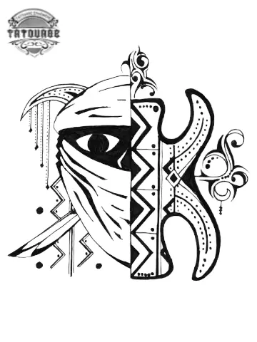 Tatouage éphémère tribal kabyle