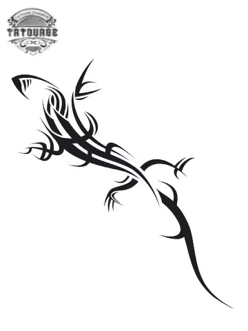 tatouage ephemere tribal le_zard Tatouage éphémère tribal lézard