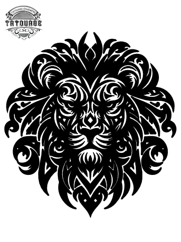 tatouage ephemere tribal lion homme Tatouage éphémère tribal lion homme