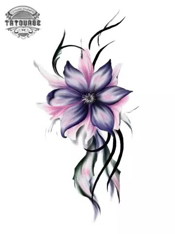 tatouage ephemere tribal orchide_e Tatouage éphémère tribal orchidée