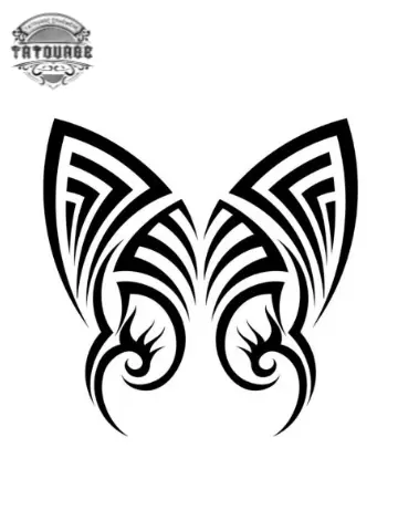 tatouage ephemere tribal papillon Tatouage éphémère tribal papillon
