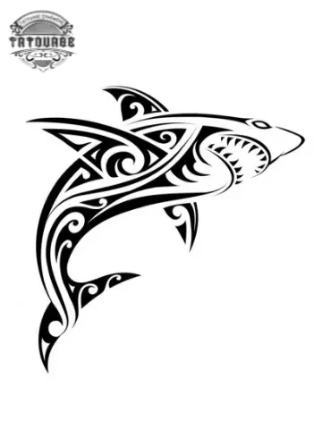 tatouage ephemere tribal requin Tatouage éphémère tribal requin