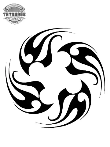 tatouage ephemere tribal rond Tatouage éphémère tribal rond