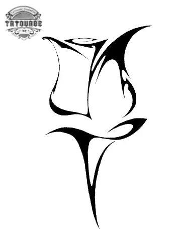 tatouage ephemere tribal rose Tatouage éphémère tribal rose