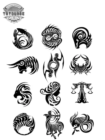tatouage ephemere tribal signe du zodiaque Tatouage éphémère tribal signe du zodiaque