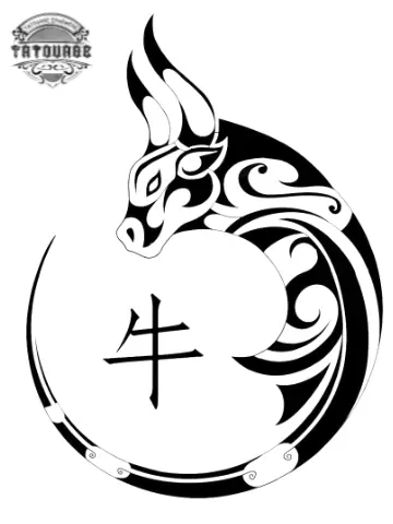 tatouage ephemere tribal taureau Tatouage éphémère tribal taureau