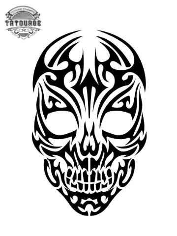 tatouage ephemere tribal te_te Tatouage éphémère tribal tête