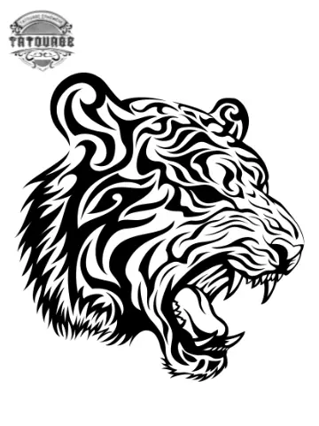 tatouage ephemere tribal tigre Tatouage éphémère tribal tigre