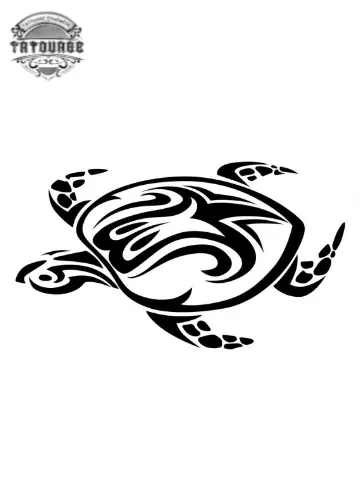 Tatouage éphémère tribal tortue