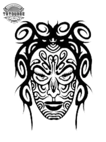 tatouage ephemere tribal visage Tatouage éphémère tribal visage