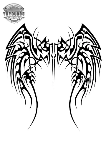 tatouage ephemere tribal wings Tatouage éphémère tribal wings