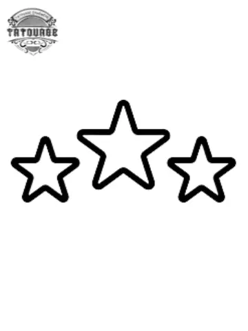 tatouage ephemere trois etoiles Tatouage éphémère trois étoiles