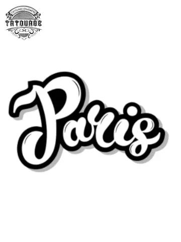tatouage éphémère typo paris Tatouage éphémère typo paris