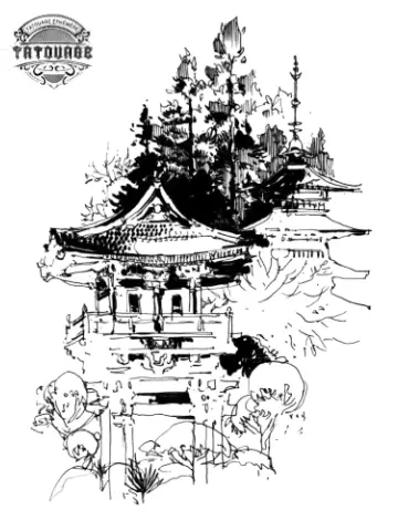 tatouage ephemere village japonais Tatouage éphémère village japonais