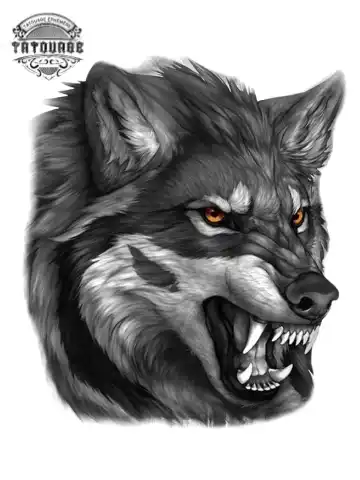 Tatouage éphémère yeux loup
