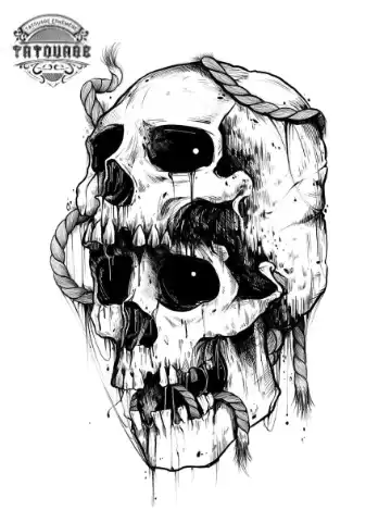 tatouage ephemere 2 tete de mort Tatouage éphémère 2 tête de mort