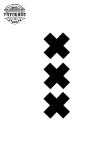 Tatouage éphémère 3 croix Amsterdam
