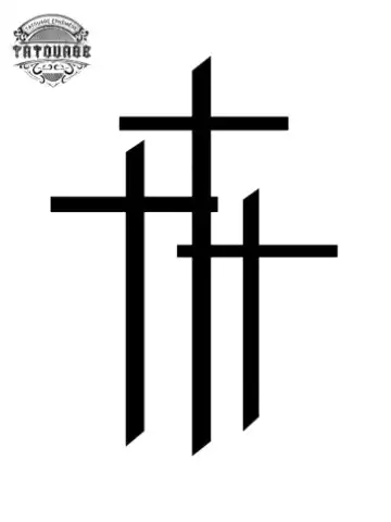 Tatouage éphémère 3 croix