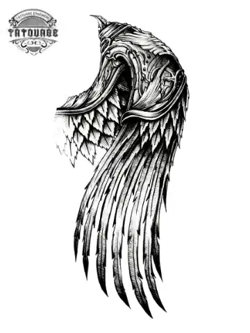tatouage ephemere 3d aile Tatouage éphémère 3d aile