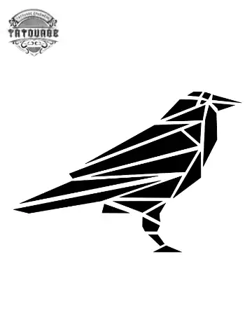 tatouage ephemere 3d corbeau Tatouage éphémère 3d corbeau