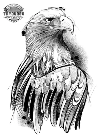 Tatouage éphémère ailes d’aigle