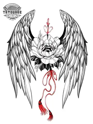 tatouage ephemere aile fleur Tatouage éphémère papillon aile fleur