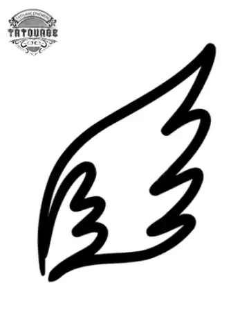 tatouage ephemere aile minimaliste Tatouage éphémère aile minimaliste