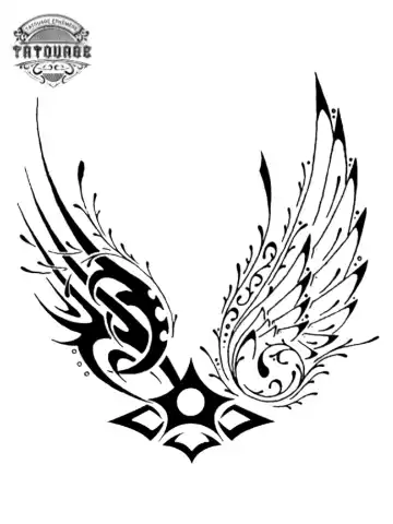 tatouage ephemere aile tribal Tatouage éphémère aile tribal