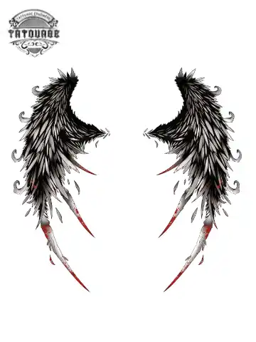 tatouage ephemere ailes d ange dechu Tatouage éphémère ailes d’ange déchu