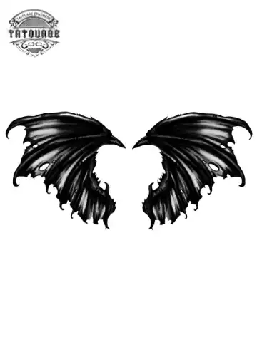 tatouage ephemere ailes de demon Tatouage éphémère ailes de démon
