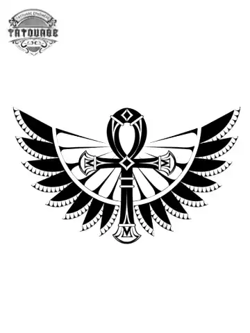 tatouage ephemere ailes egyptienne Tatouage éphémère ailes égyptienne