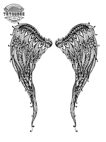 tatouage ephemere ailes mandala Tatouage éphémère ailes mandala