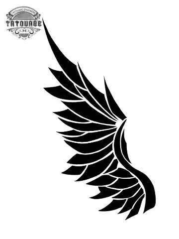 tatouage ephemere ailes noires Tatouage éphémère ailes noires