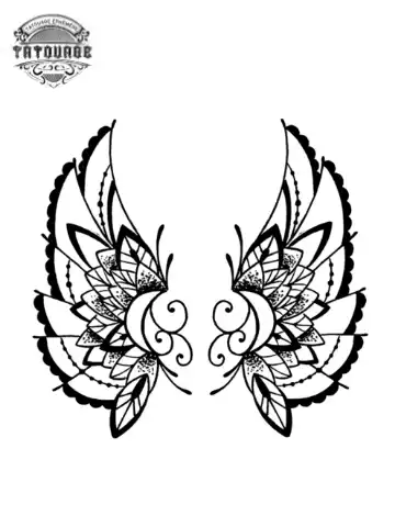 tatouage ephemere ailes old school Tatouage éphémère ailes old school