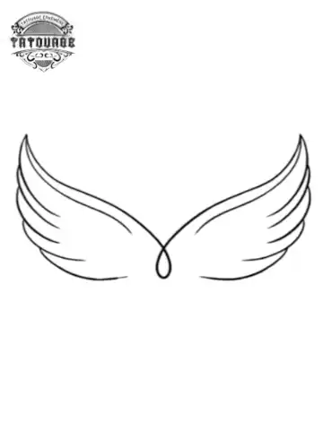 tatouage ephemere ailes simple Tatouage éphémère ailes simple