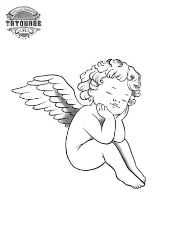 Tatouage éphémère ange bébé