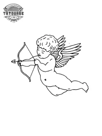 tatouage ephemere ange cupidon Tatouage éphémère ange cupidon