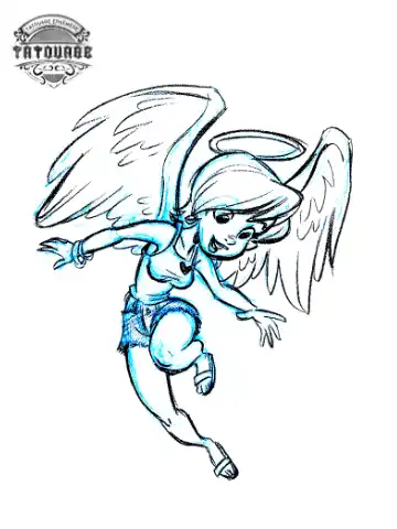 tatouage ephemere ange fee Tatouage éphémère ange fée