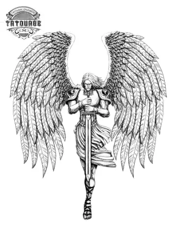 tatouage ephemere ange michael Tatouage éphémère ange michael