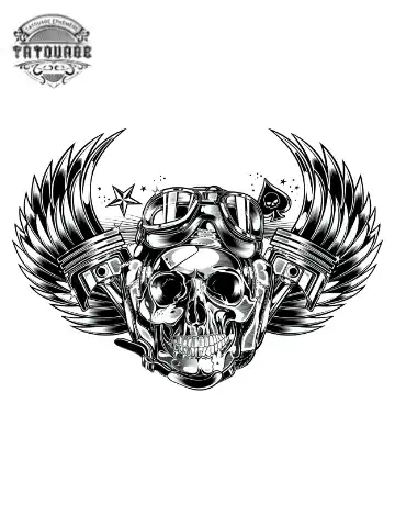 tatouage ephemere ange motard Tatouage éphémère ange motard