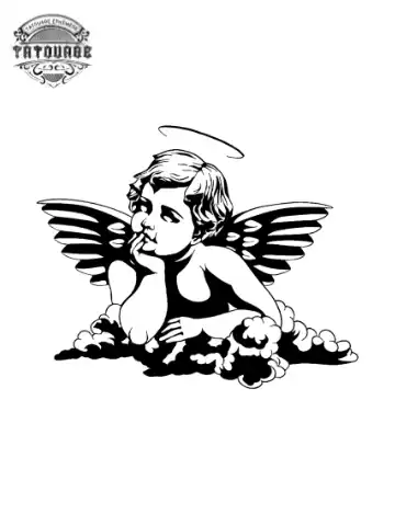 tatouage ephemere ange nuage Tatouage éphémère ange nuage