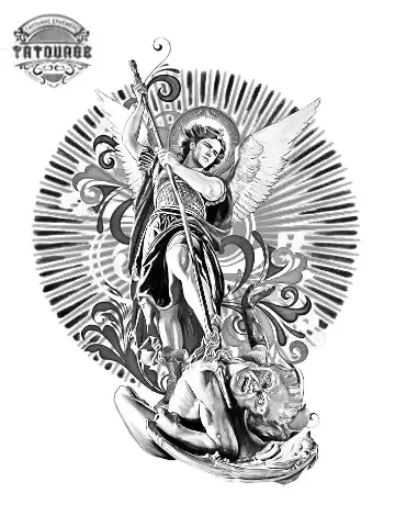 Tatouage éphémère ange protecteur