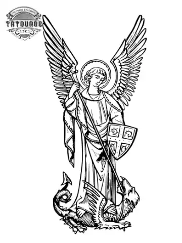 tatouage ephemere ange saint michel Tatouage éphémère ange saint michel