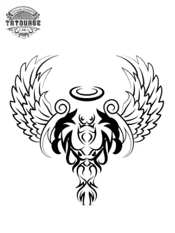 tatouage ephemere ange viking Tatouage éphémère ange viking