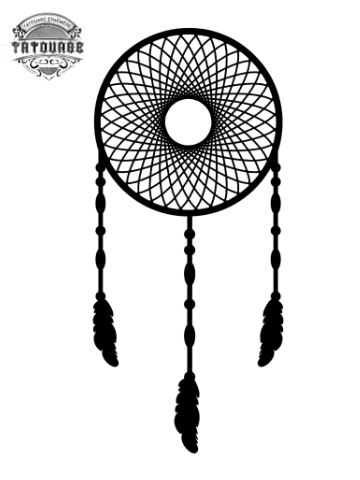 tatouage ephemere attrape reve 3d Tatouage éphémère attrape rêve 3d